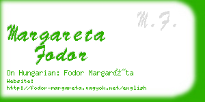 margareta fodor business card